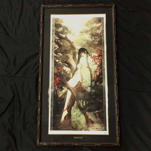 アールビバン 皐月 恵 永劫の庭 ミクスドメディア 47/150 額装 作品保証書付き 約106×57.5×3cm